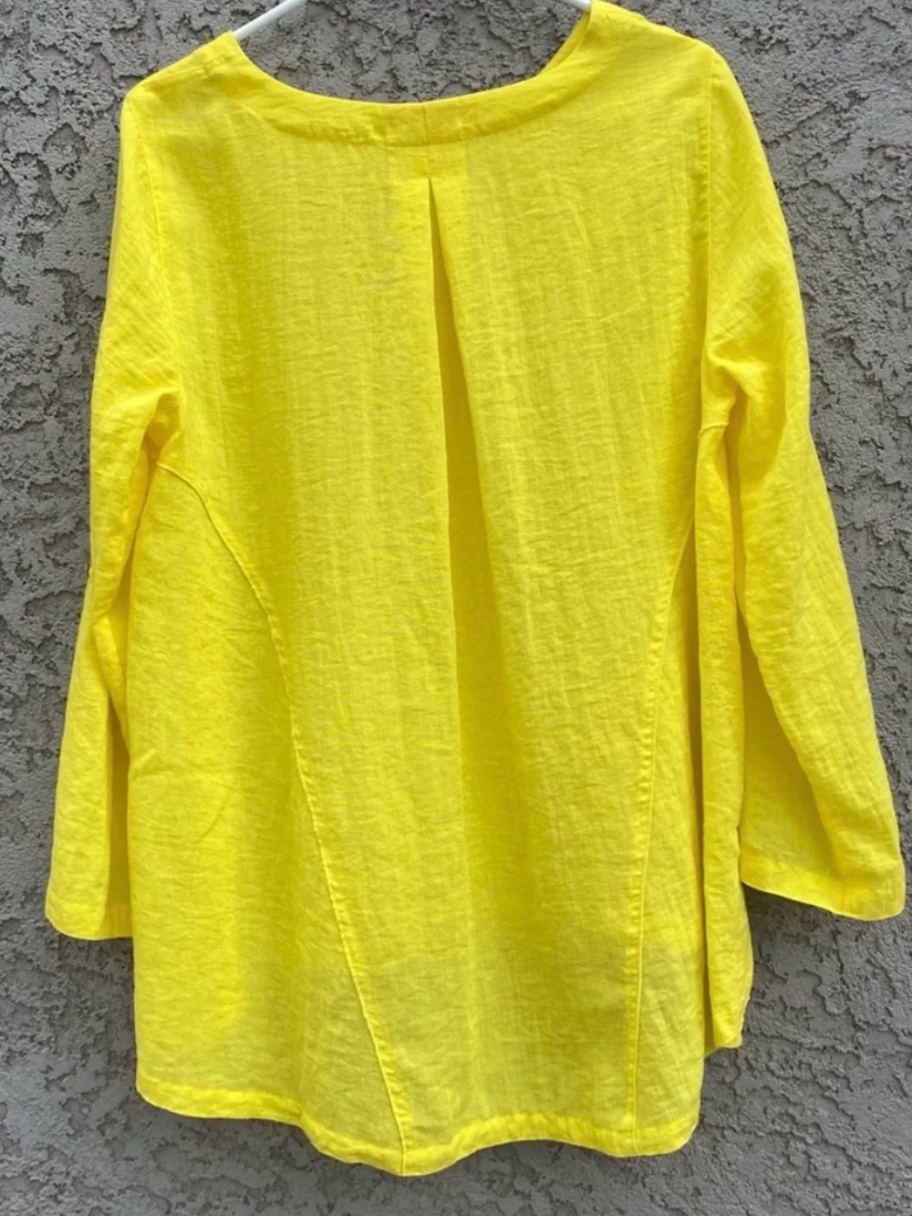 John Mark Sunflower Yellow Linen Pocket Tunic